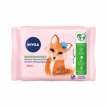 494324 Nivea Mizellen Reinigungstuecher 3in1, biologisch abbaubar, 25 Stueck